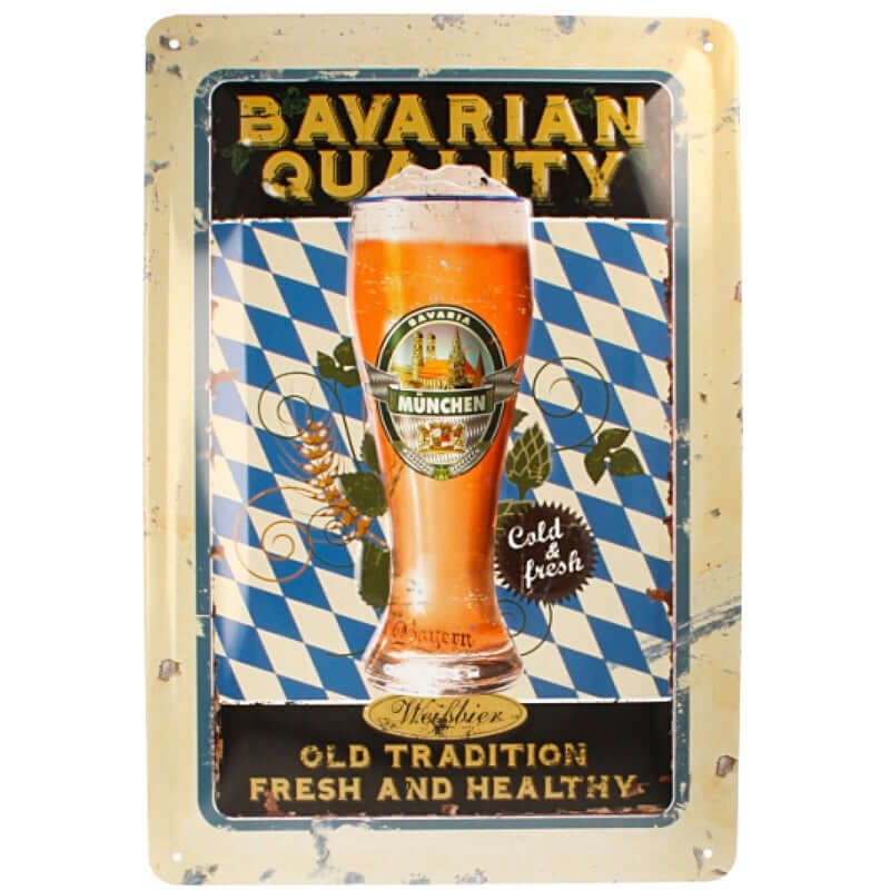 20x30 Bayern Schild Fresh and Healthy Design